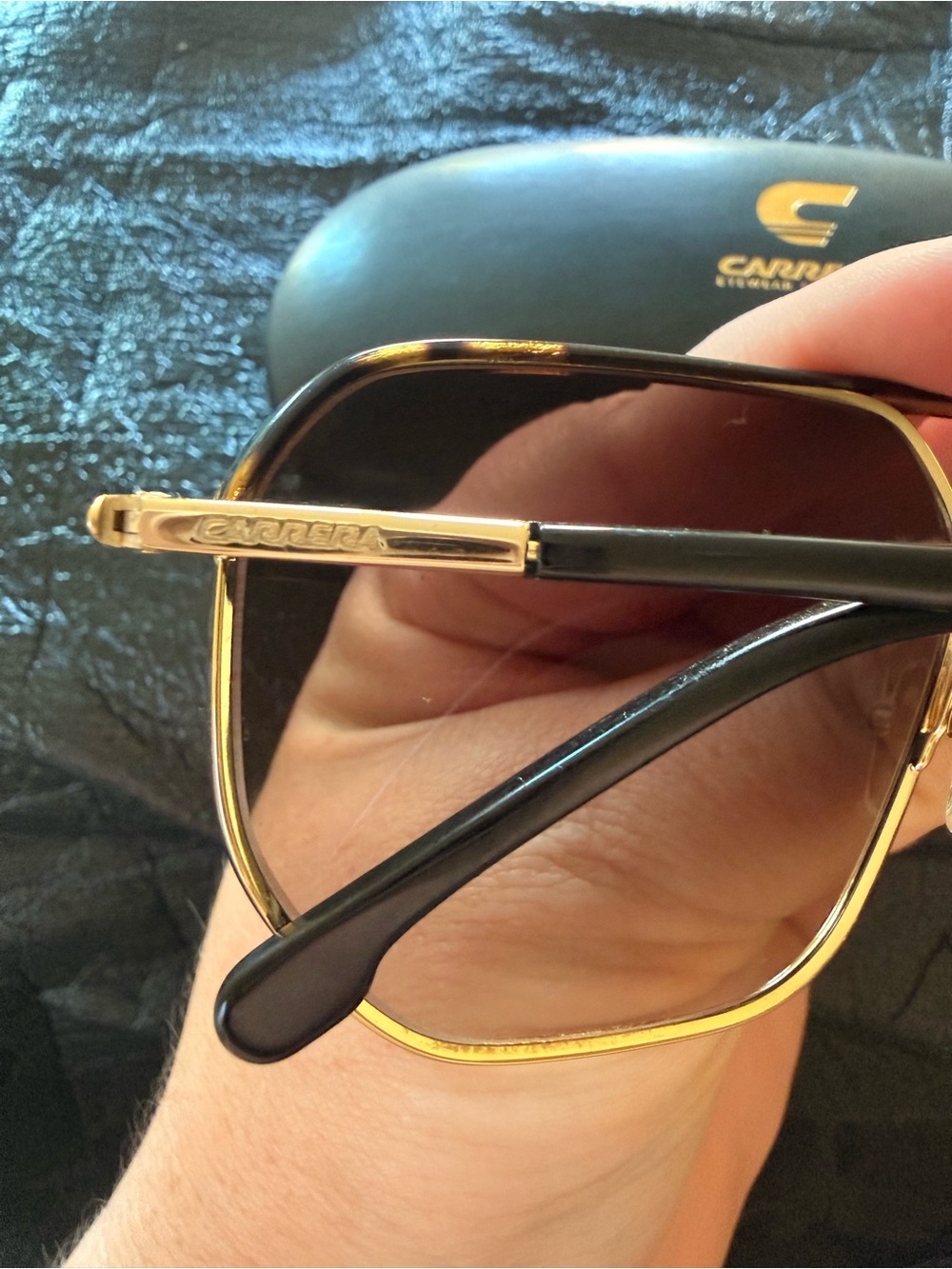 Carrera Gold Frame Sunglasses with Gradient Brown Lenses - Picture 4 of 11